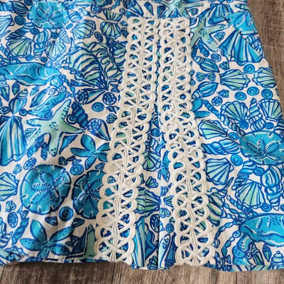 Lilly Pulitzer Jarvey Skort Tennis Pickleball Skirt Blue Starfish Size XS Size 0 - Picture 4 of 13